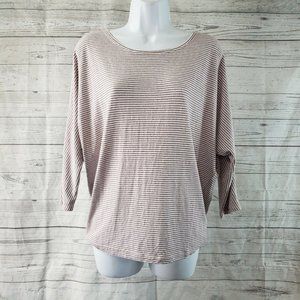 Rachel Zoe Womens Top Sz Medium Purple Stripes Dolman Sleeves